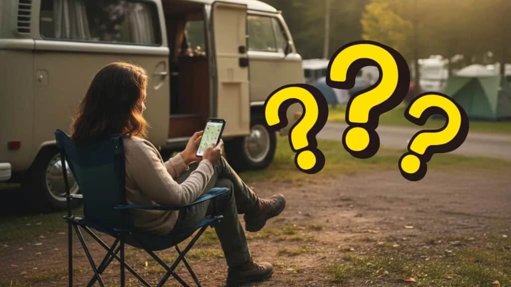 Camper confused using phone map
