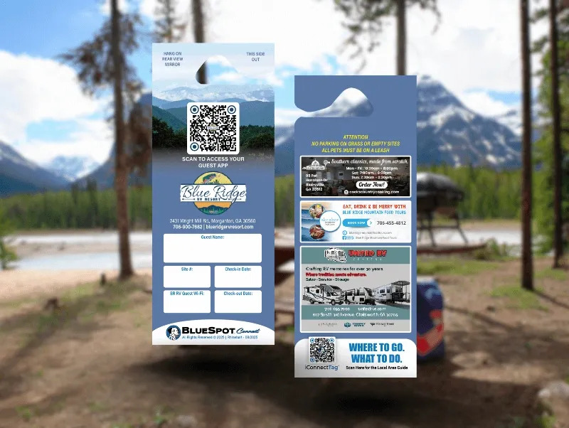 QR guest tags for campgrounds