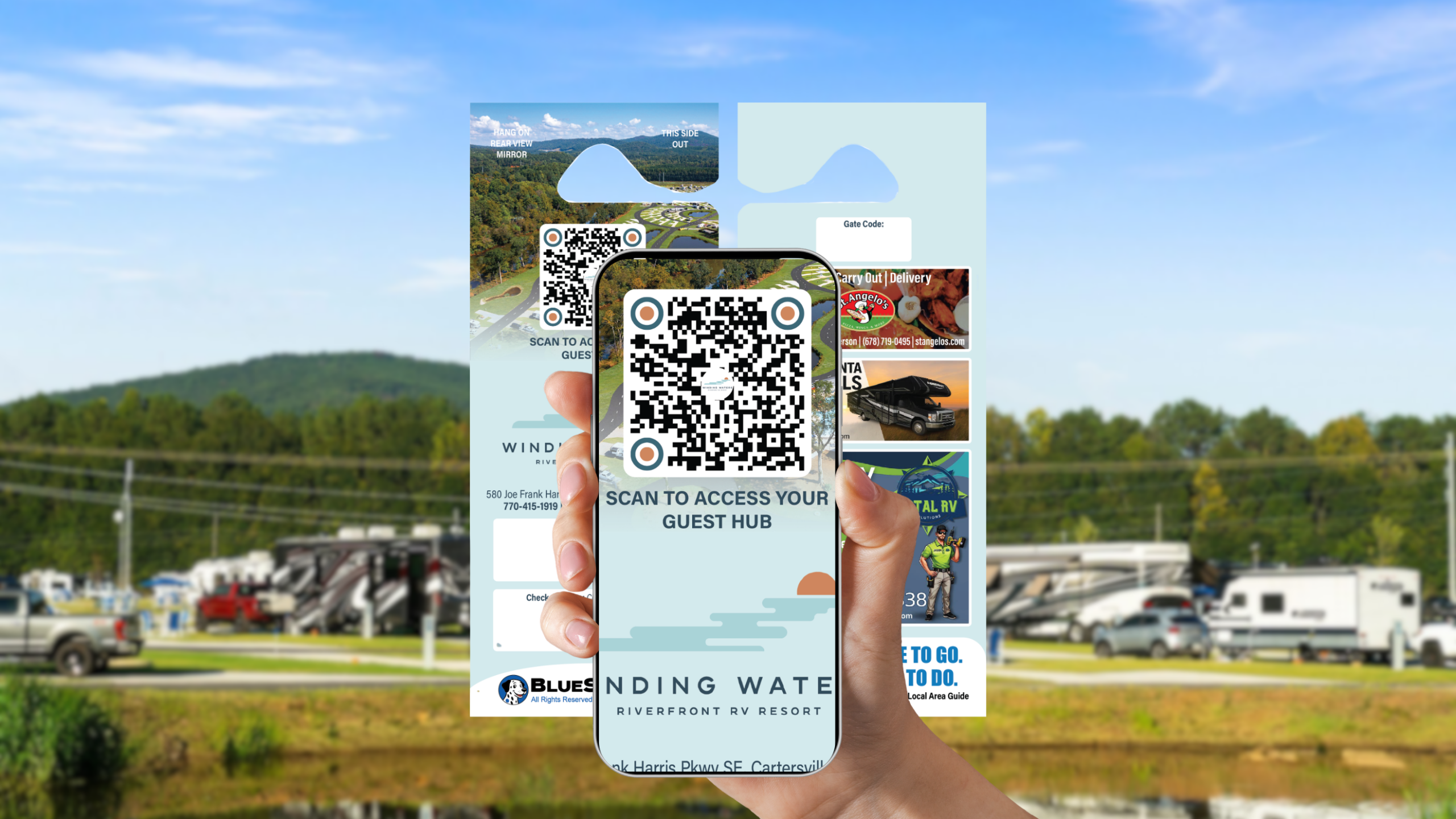 Accessed through QR and NFC image