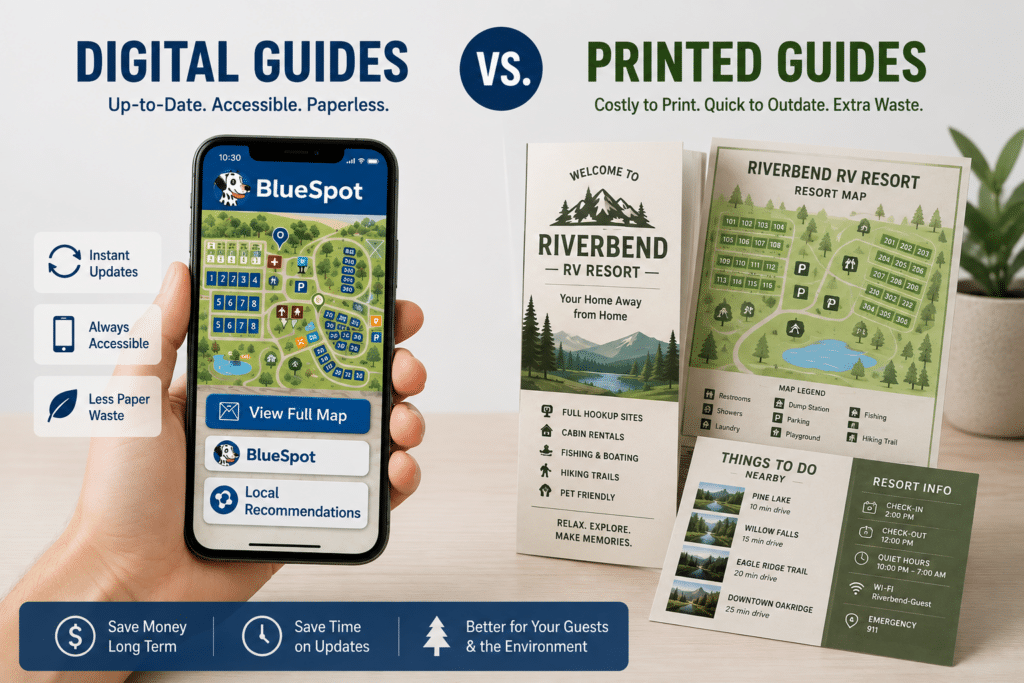 Digital guides vs printed campground guides